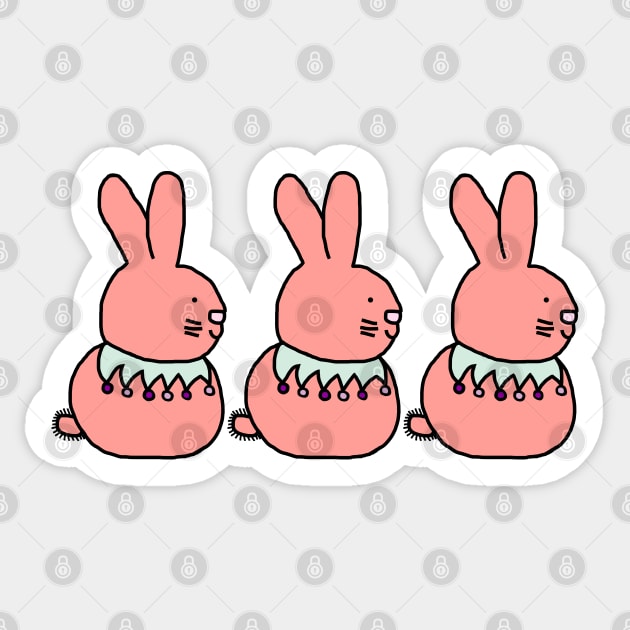 Three Rose Bunnies Sticker by ellenhenryart